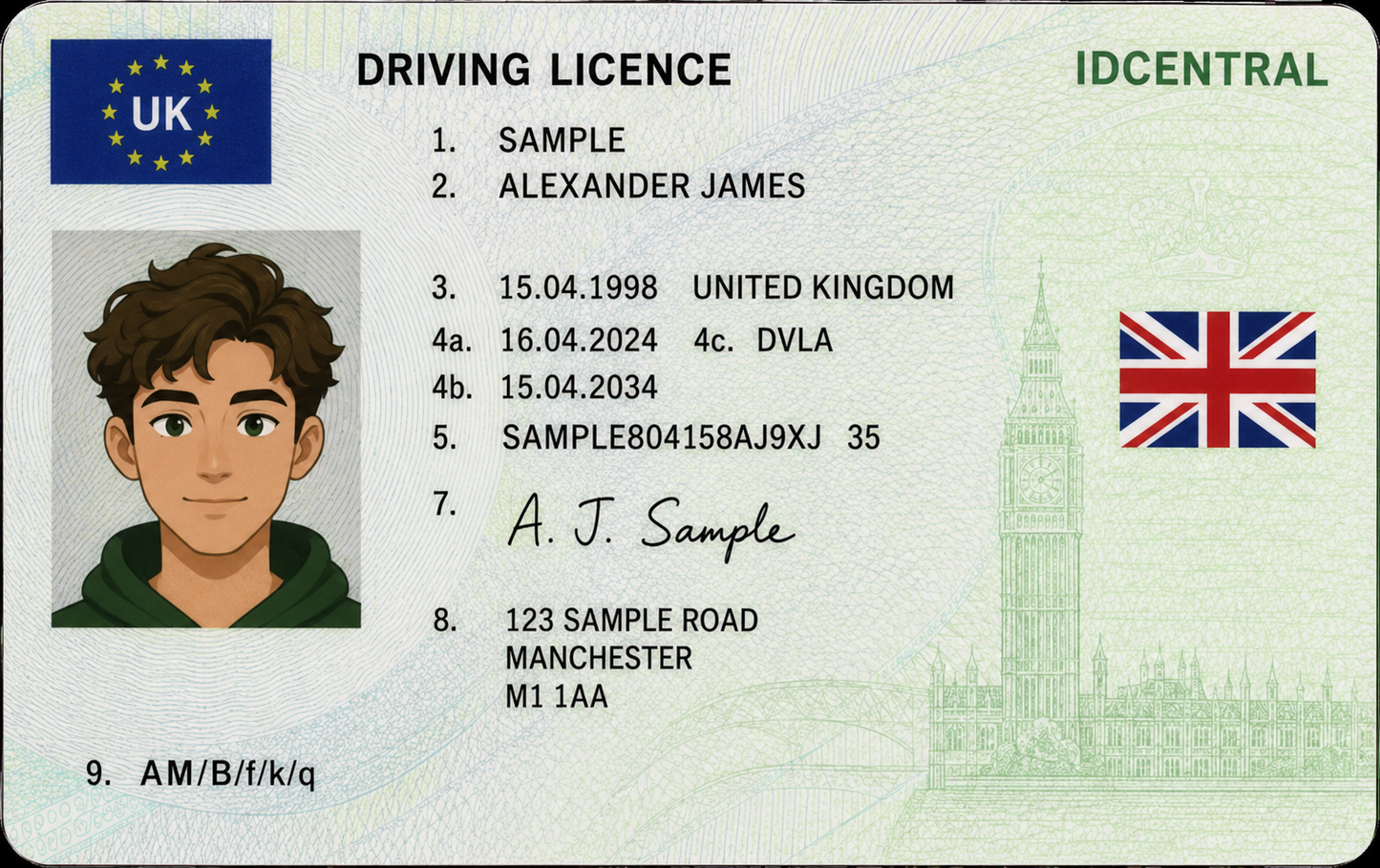 Green “Provisional” License Card